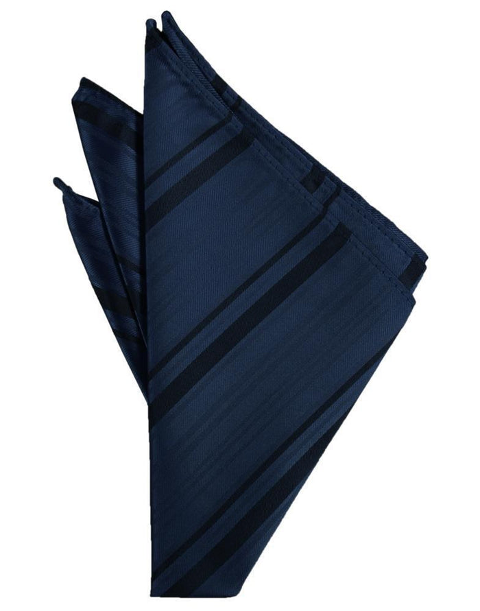 Midnight Striped Satin Pocket Square Cardi