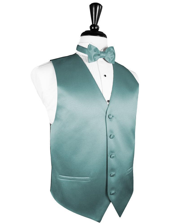 Mist Luxury Satin Tuxedo Vest by Cardi