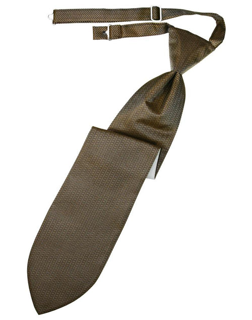 Mocha Herringbone Kids Necktie by Cardi