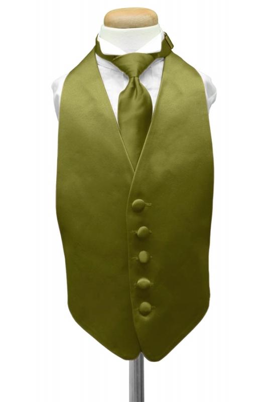 Moss Luxury Satin Kids Tuxedo Vest by Cardi