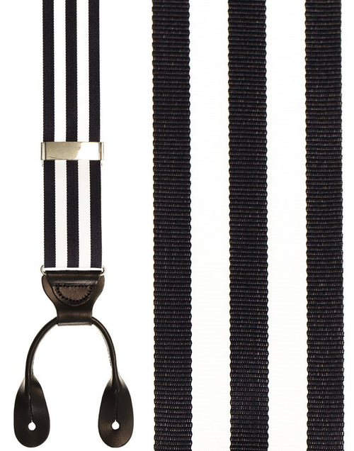 Navy and White Carmel Suspenders by Cardi