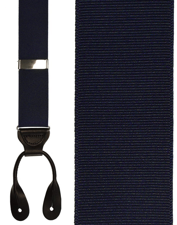 Navy Grosgraine Ribbon II Suspenders by Cardi