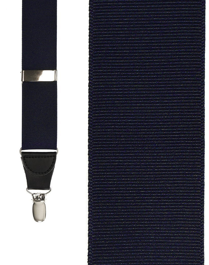 Navy Grosgraine Ribbon Suspenders by Cardi
