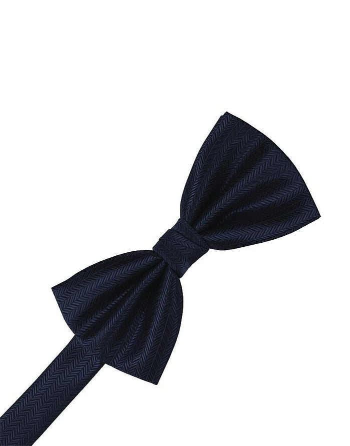Navy Herringbone Bow Tie by Cardi