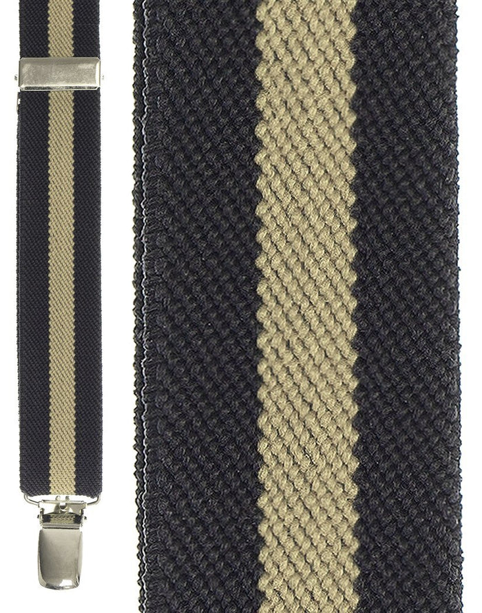 Navy Khaki Navy Winston Suspenders by Cardi