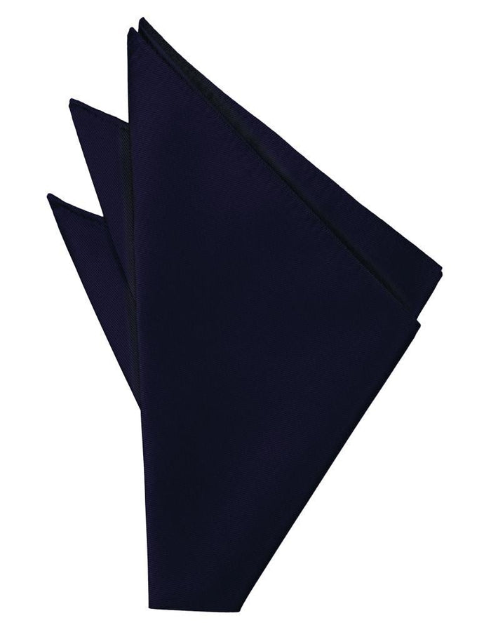 Navy Solid Twill Pocket Square by Cardi