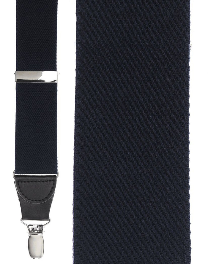 Navy Twill Suspenders by Cardi