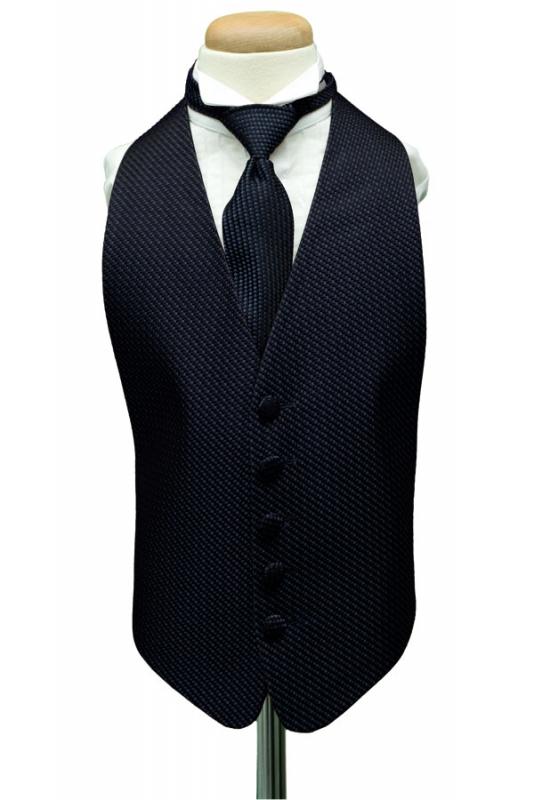 Navy Venetian Kids Tuxedo Vest Cardi