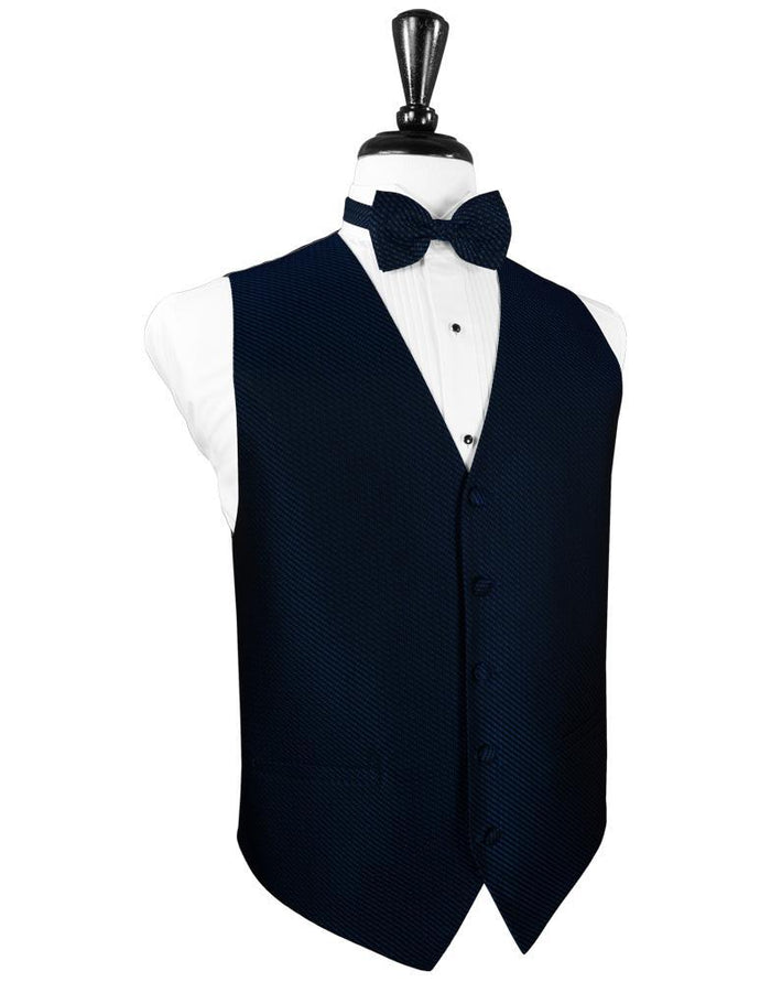 Navy Venetian Tuxedo Vest Cardi