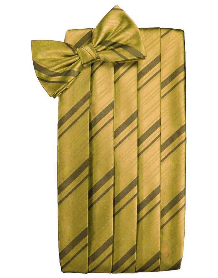 New Gold Kids Striped Satin Cummerbund Cardi