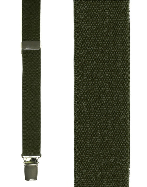 Olive Oxford Suspenders Cardi