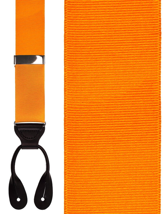 Orange Grosgraine Ribbon II Suspenders Cardi