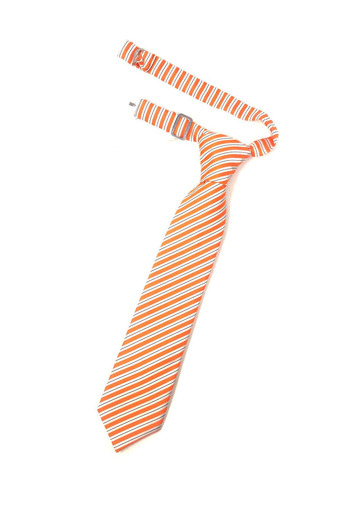 Orange Newton Stripe Kids Necktie by Cardi