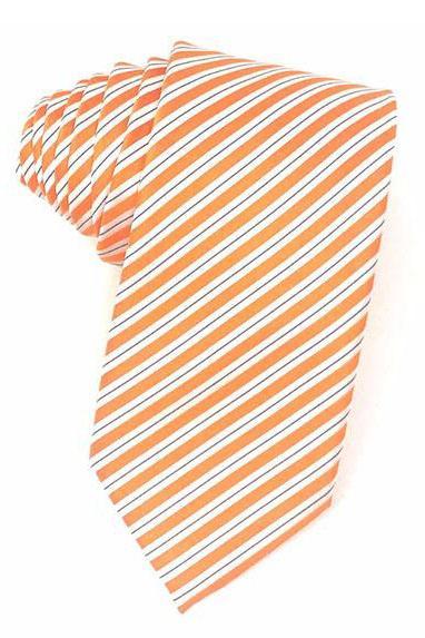 Orange Newton Stripe Necktie by Cardi