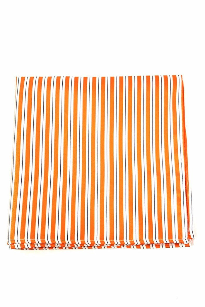 Orange Newton Stripe Pocket Square Cardi