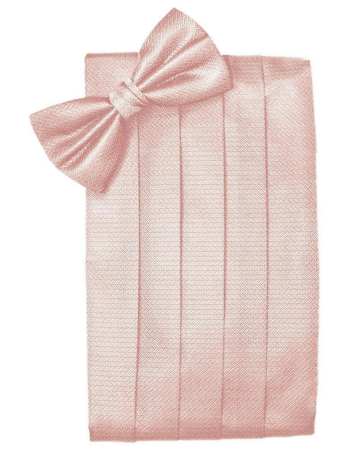 Peach Herringbone Cummerbund by Cardi