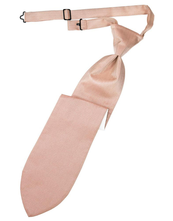 Peach Herringbone Kids Necktie by Cardi