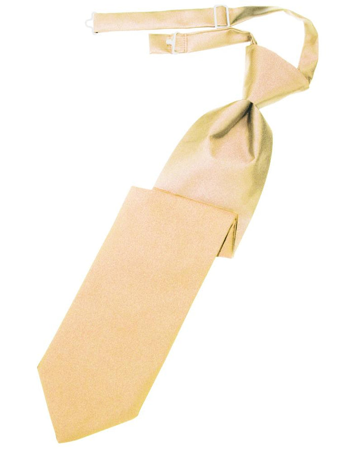 Peach Luxury Satin Kids Necktie by Cardi