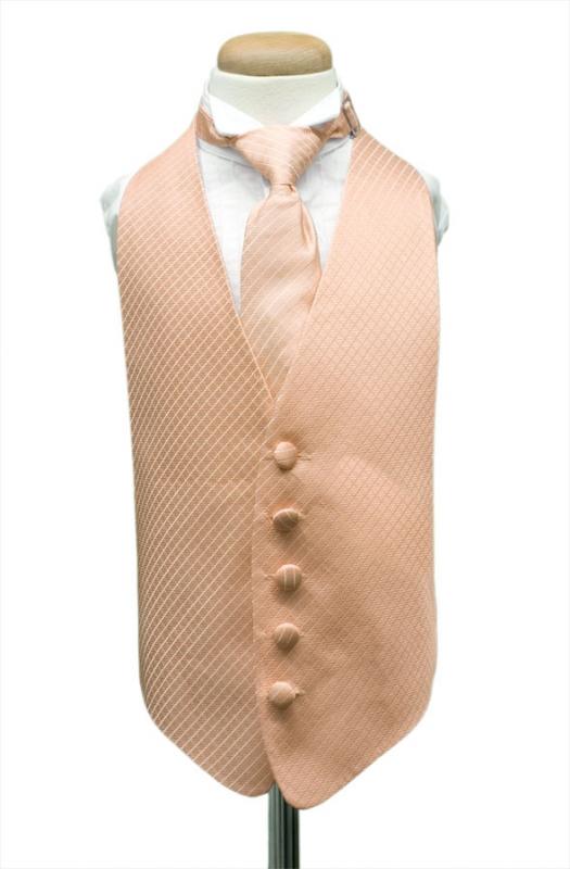 Peach Palermo Kids Tuxedo Vest by Cardi