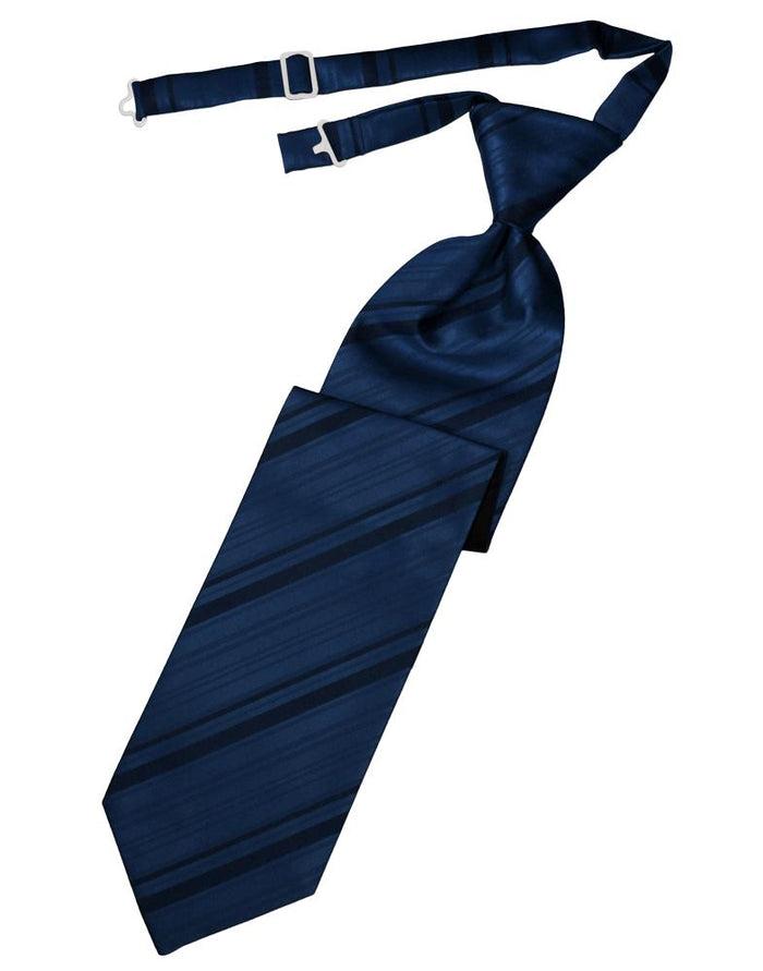 Peacock Striped Satin Kids Necktie by Cardi