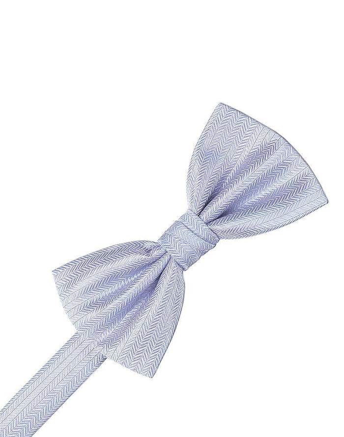 Periwinkle Herringbone Bow Tie Cardi