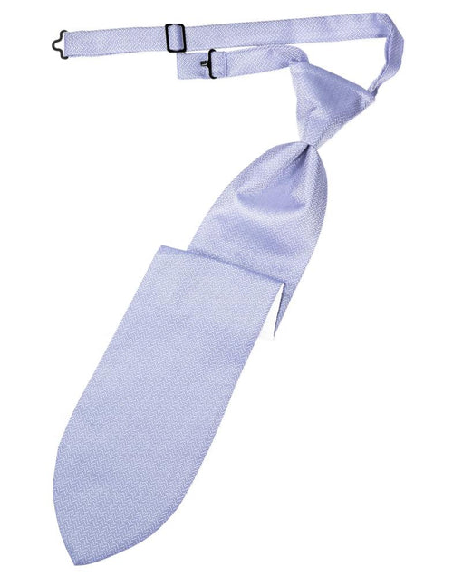 Periwinkle Herringbone Kids Necktie by Cardi