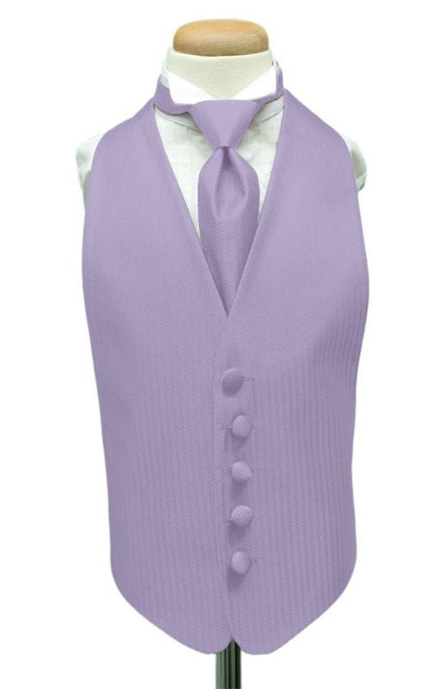 Periwinkle Herringbone Kids Tuxedo Vest Cardi