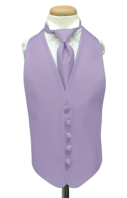 Periwinkle Herringbone Kids Tuxedo Vest Cardi