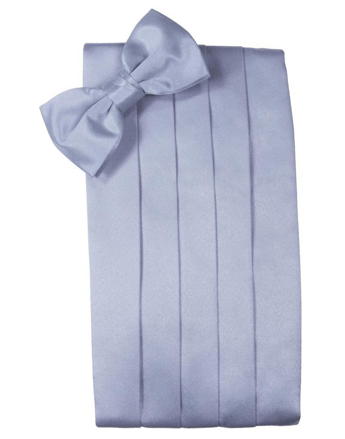 Periwinkle Luxury Satin Cummerbund Cardi