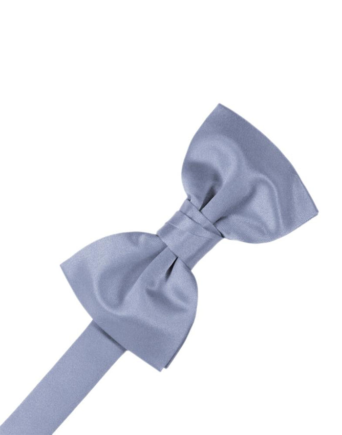 Periwinkle Luxury Satin Kids Bow Tie Cardi