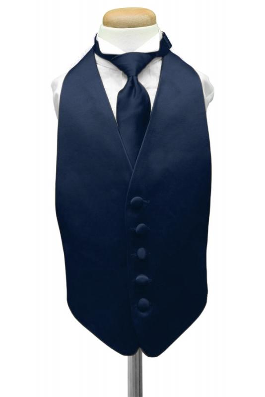 Periwinkle Luxury Satin Kids Tuxedo Vest by Cardi