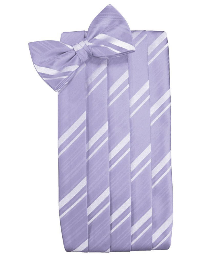 Periwinkle Striped Satin Cummerbund by Cardi