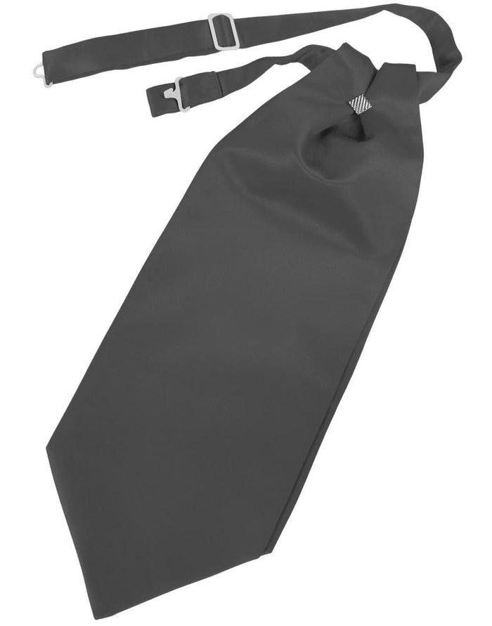 Pewter Solid Satin Kids Cravat by Cardi