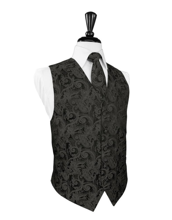 Pewter Tapestry Tuxedo Vest by Cardi