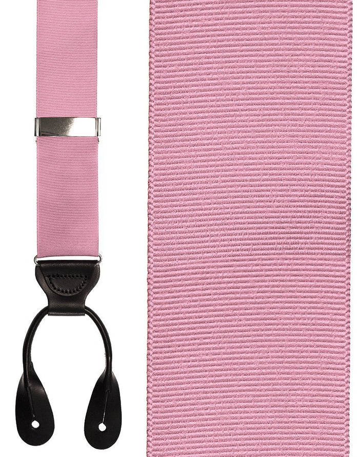 Pink Grosgraine Ribbon II Suspenders Cardi