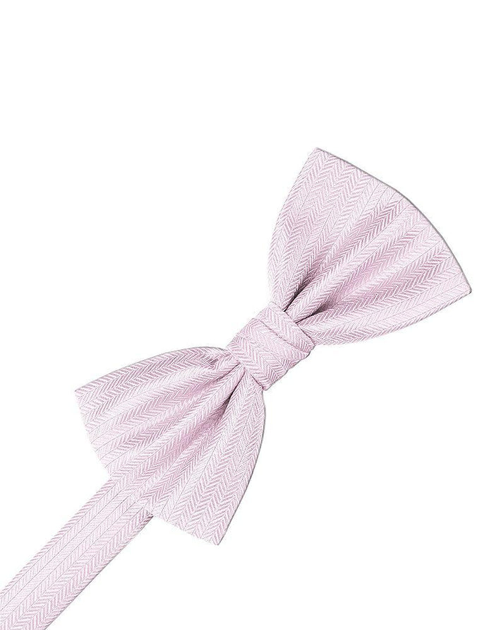 Pink Herringbone Bow Tie Cardi
