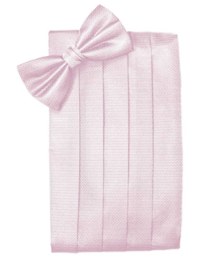 Pink Herringbone Kids Cummerbund by Cardi