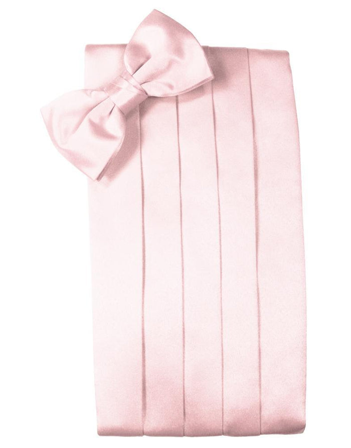 Pink Luxury Satin Cummerbund Cardi