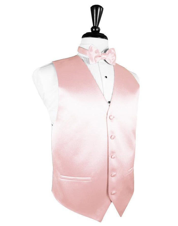 Pink Luxury Satin Tuxedo Vest by Cardi