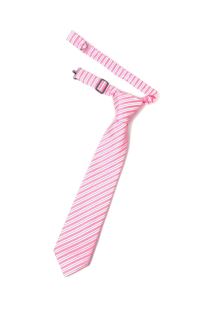 Pink Newton Stripe Kids Necktie by Cardi