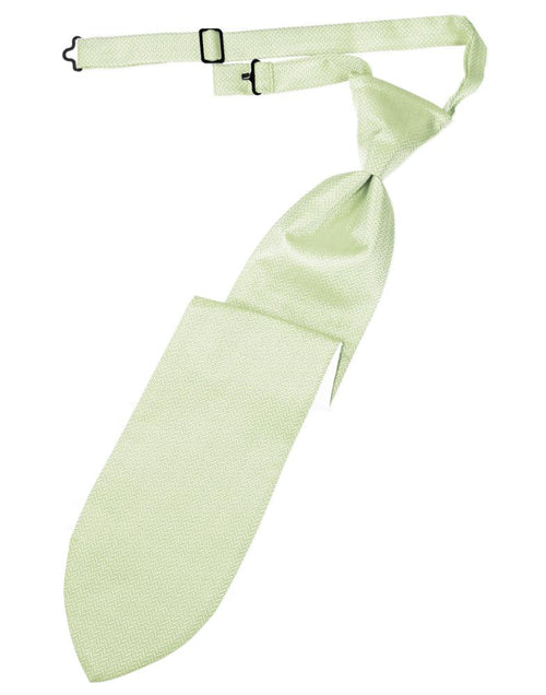 Pistachio Herringbone Kids Necktie by Cardi
