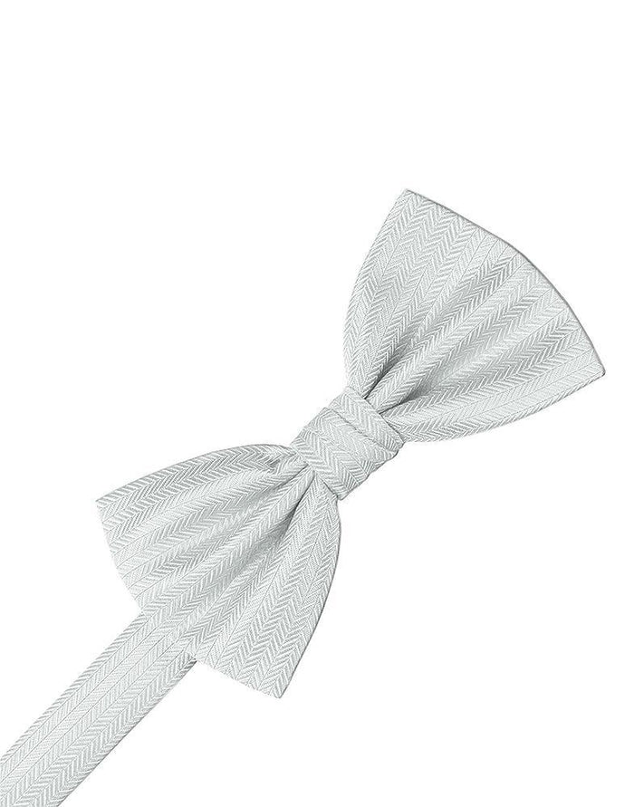 Platinum Herringbone Bow Tie by Cardi