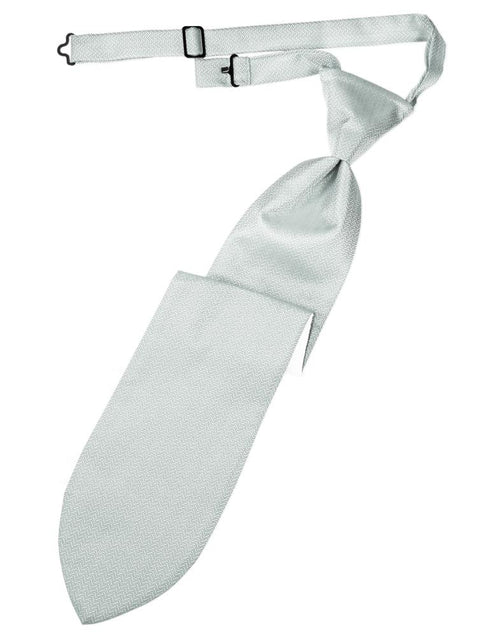 Platinum Herringbone Kids Necktie by Cardi