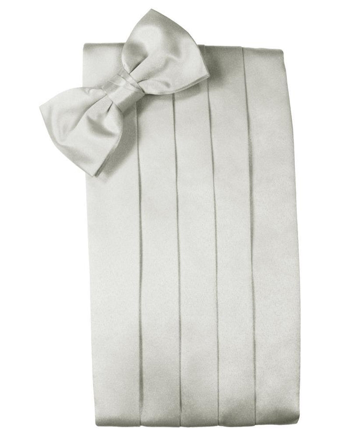 Platinum Luxury Satin Cummerbund Cardi