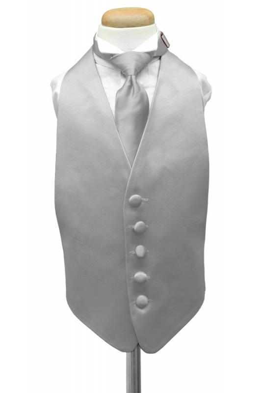 Platinum Luxury Satin Kids Tuxedo Vest Cardi