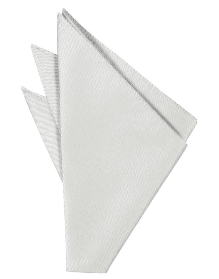 Platinum Solid Twill Pocket Square Cardi