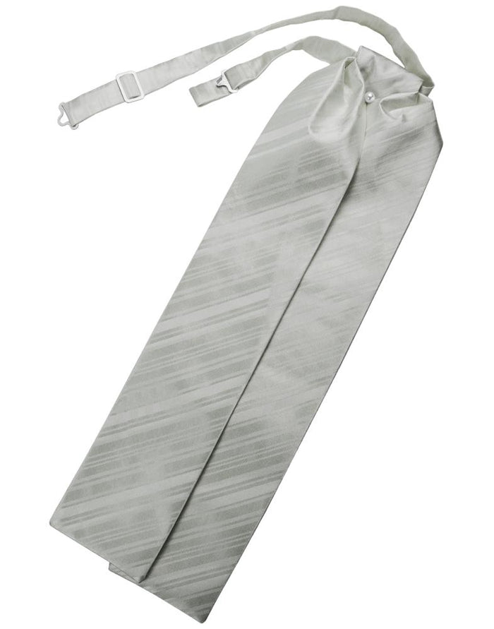 Platinum Striped Satin Ascot Cardi