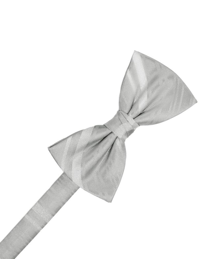 Platinum Striped Satin Kids Bow Tie by Cardi