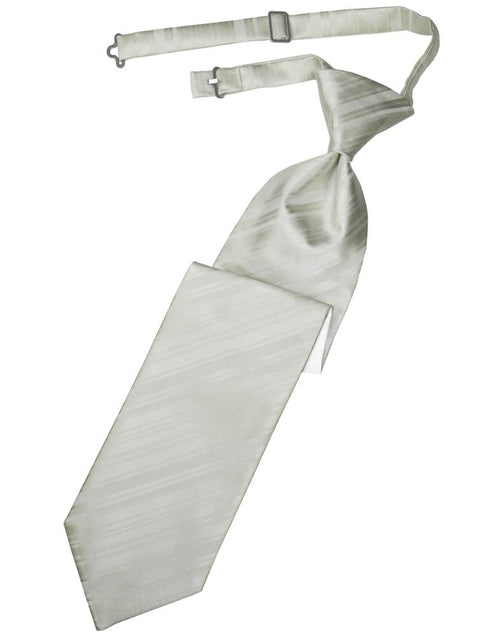 Platinum Striped Satin Kids Necktie by Cardi