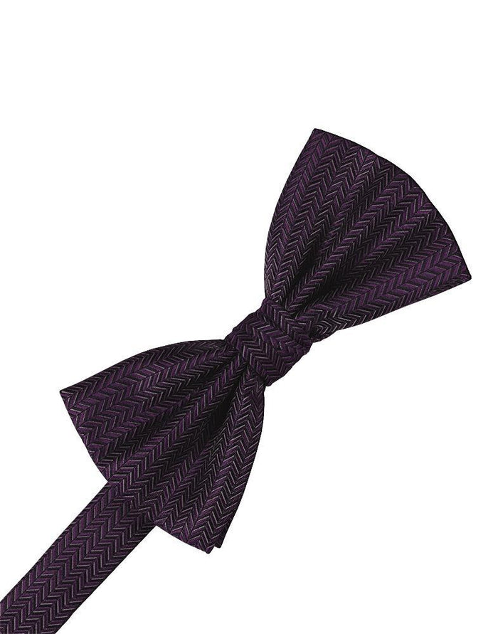 Plum Herringbone Bow Tie by Cardi